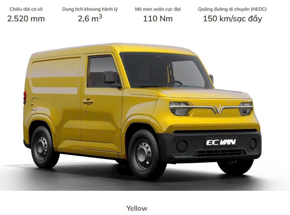 Màu vàng EV Van VinFast